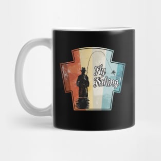 Fly Fishing Vintage Retro Style Gifts Mug